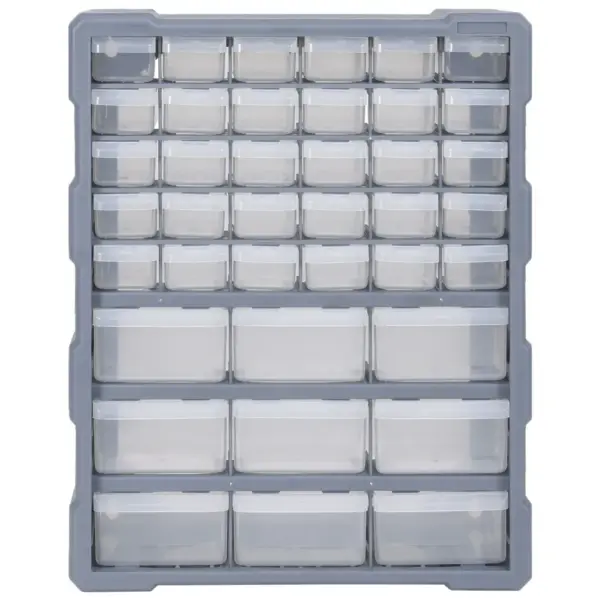 Tööriistade sahtelorganiseerija 39 sahtliga, hall, 38 x 16 x 47 cm – 2