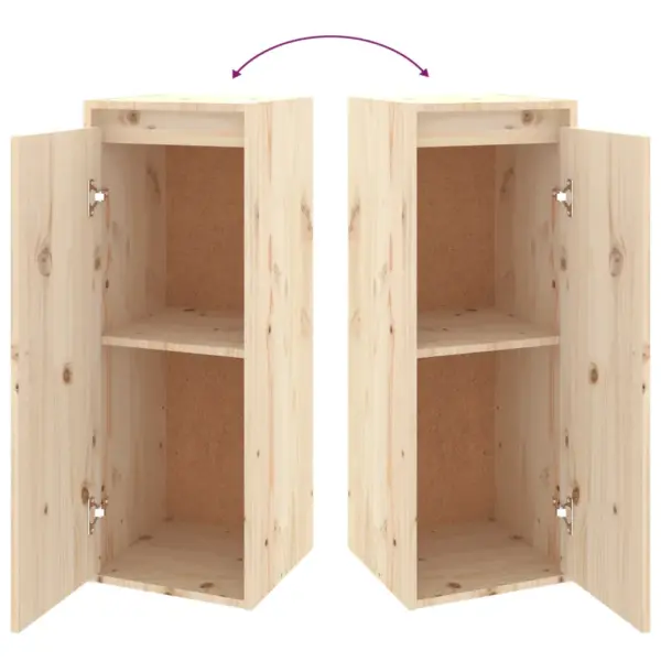 Töötlemata männipuidust seinakappide komplekt, 4 tk, 2x 100 x 30 x 35 cm ja 2x 30 x 30 x 80 cm - 8