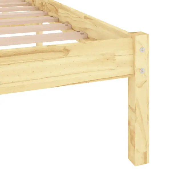 Töötlemata männipuidust voodiraam, pruun, 160 x 200 cm – 6