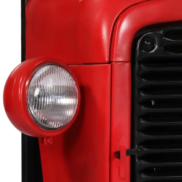 Traktorikujuline veinikapp toekast mangopuidust, punane, 49 x 31 x 172 cm – 9