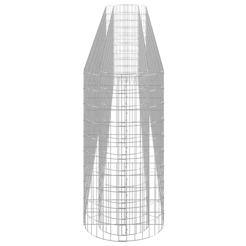 Gabioon taimelava tsingitud rauast, hõbedane, 470 x 50 x 100 cm