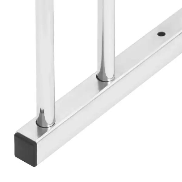 Põrandale kinnitatav jalgrattahoidja 5 rattale, tsingitud teras, hõbedane, 133,5 x 33 x 26 cm – 4