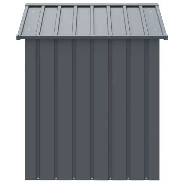 Tsingitud terasest koerakuut katusega, antratsiithall, 117 x 103 x 123 cm – 4