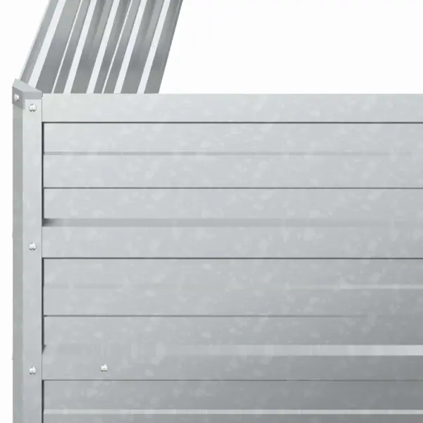 Tsingitud terasest peenrakast, hõbedane, 100 x 100 x 77 cm – 5