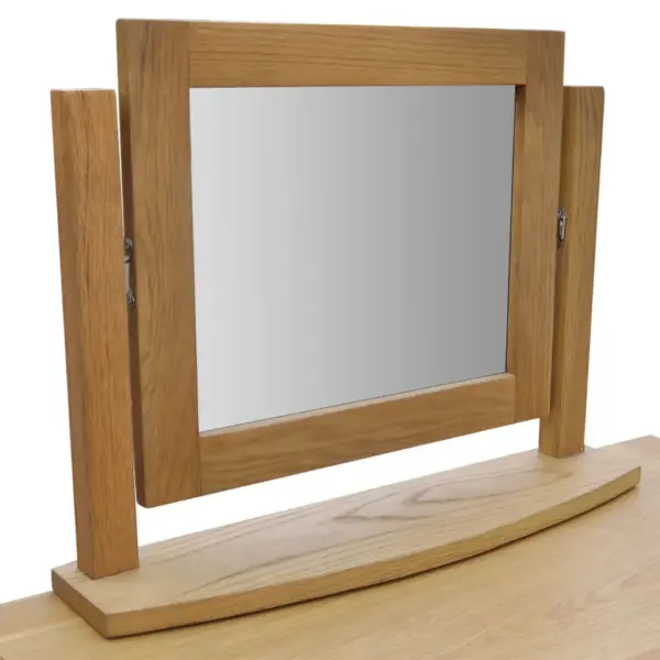 Tualettlaud taburetiga, tammepuidust, naturaalne tamm, 86 x 40 x 80 cm – 3