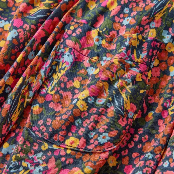 Tüdrukute lilleline A-lõikeline seelik, mitmevärviline, 100% lüotsell, suurus 140 – 4