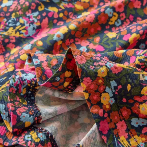 Tüdrukute lilleline A-lõikeline seelik, mitmevärviline, 100% lüotsell, suurus 140 – 6