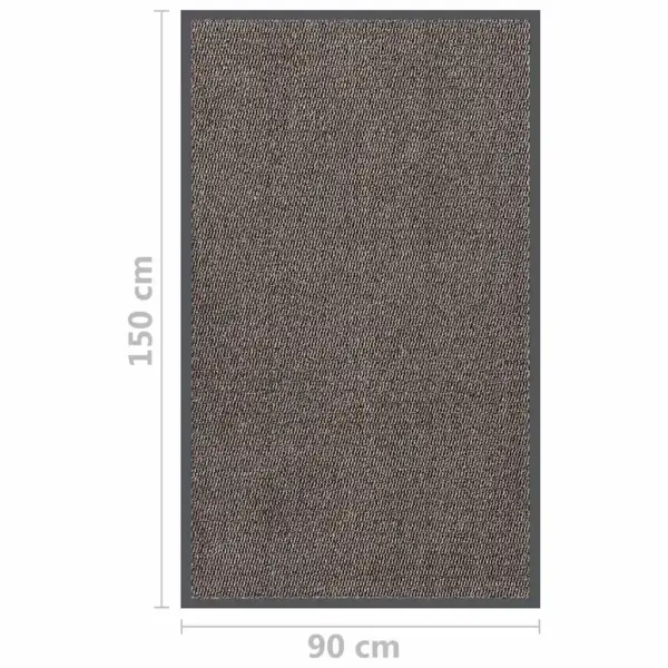 Tuftitud uksematt libisemisvastase kummipõhjaga, tumepruun, 90 x 150 cm – 6