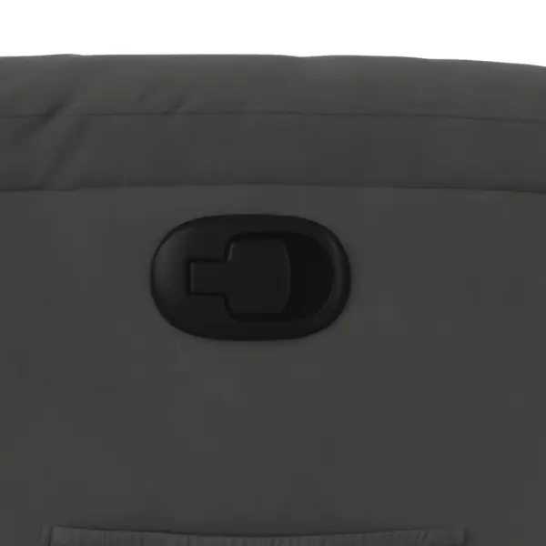 Manuaalne allalastav tugitool küljetaskuga, tumehall mikrofiiberkangas, 75 x 89,5 x 103,5 cm – 9