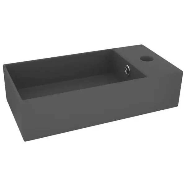 Tumehall keraamiline vannitoovalamu ülevooluavaga, kapi peale, 480 x 250 x 150 mm – 2