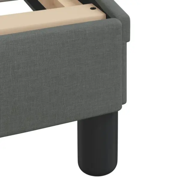 Tumehall kangast voodiraam LED-valgustusega, peatsipadja ja liistudega, 120 x 200 cm, Hvar – 12