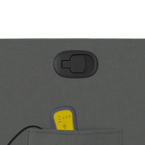 Püstitõusmist toetav massaažitool 6-punkti vibratsiooniga, tumehall kangas – 12