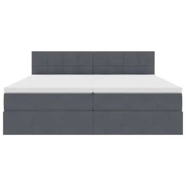 Tumehall sametvoodi pesukastiga ja LED-ribavalgusega, USB, 200 x 200 cm, metallraam, madratsiga – 12