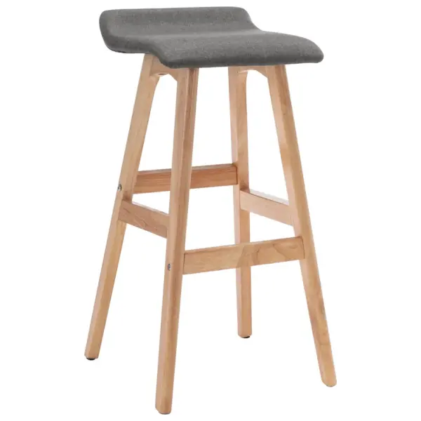Baaripukid jalatoega, tumehall kangas, helepruunid pöökpuidust jalad, 2 tk – 3