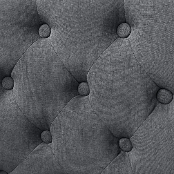 Tumehallid käetugedega söögitoolid, 4 tk, kangas, tammepuidust jalgadega, 52 x 60 x 95,5 cm – 5