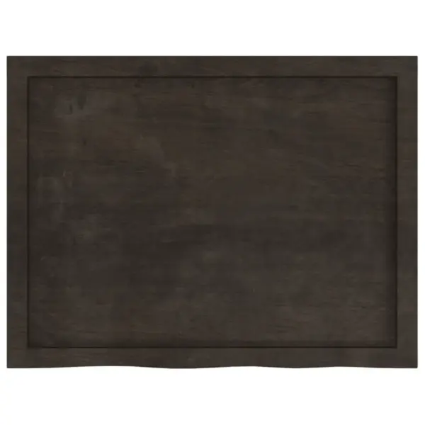 Tumepruun tammepuidust lauaplaat naturaalse servaga, 80 x 60 x 2–6 cm – 4