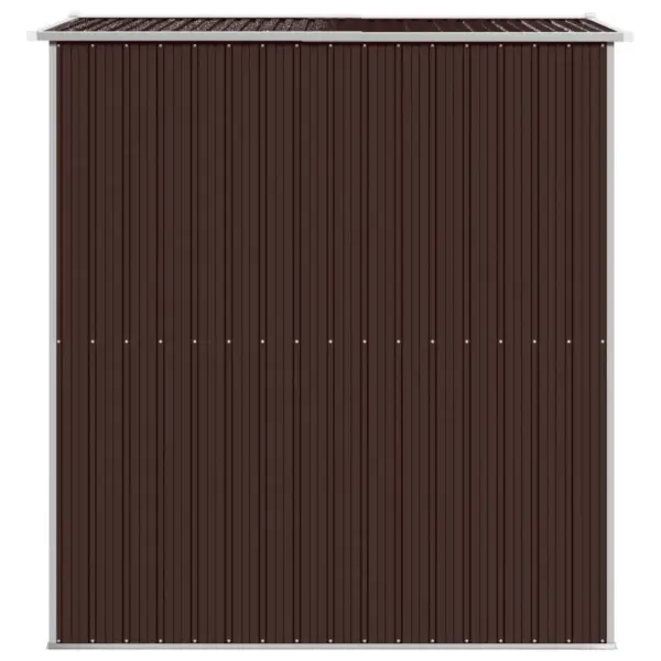 Tumepruun aiakuur liugvärava ja tuulutusavaga, tsingitud teras, 192 x 191 x 223 cm – 5