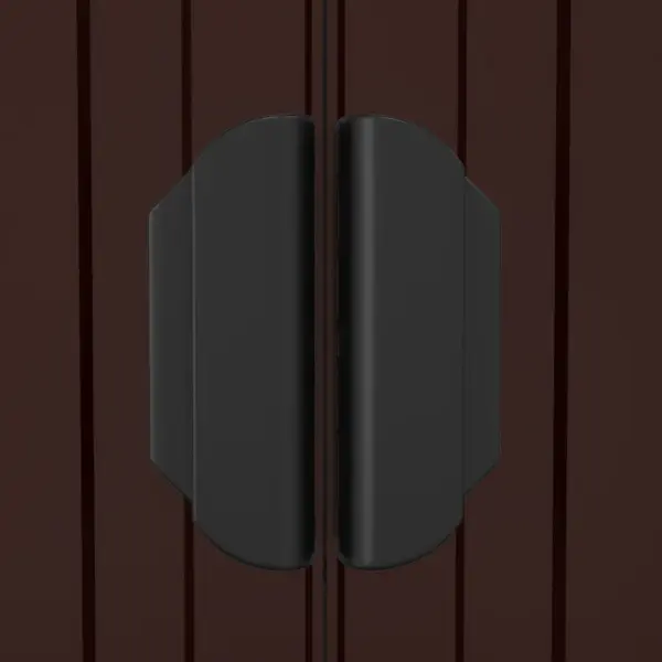 Tumepruun aiakuur liugvärava ja tuulutusavaga, tsingitud teras, 192 x 191 x 223 cm – 7