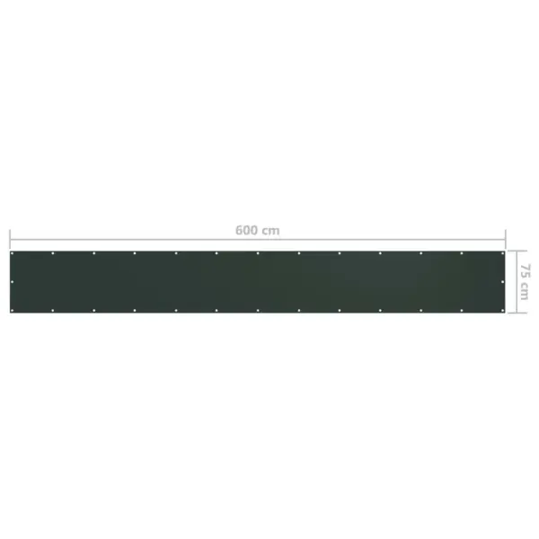 Veekindel rõdusirm UV-kaitsega, tumeroheline, 75 x 600 cm – 5