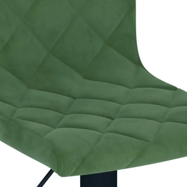 Reguleeritavad baaripukid gaasitõstega, 2 tk, tumeroheline samet, must terasraam – 8