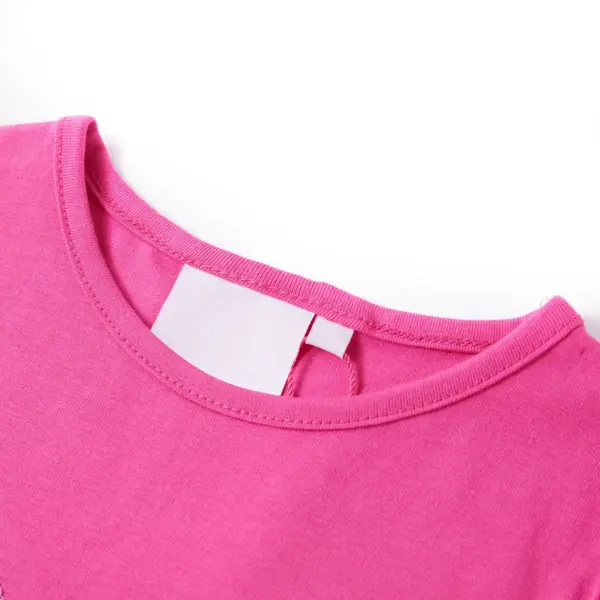 Tumeroosa laste T-särk litritega liblikaga, lühikeste varrukatega, suurus 116 – 3