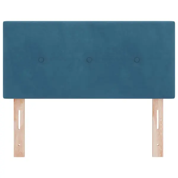 Polsterdatud voodiots kunstnahast, tumesinine, 100 cm, reguleeritav kõrgus 78/88 cm – 4