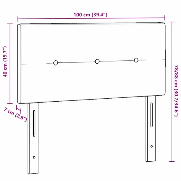 Polsterdatud voodiots kunstnahast, tumesinine, 100 cm, reguleeritav kõrgus 78/88 cm – 10