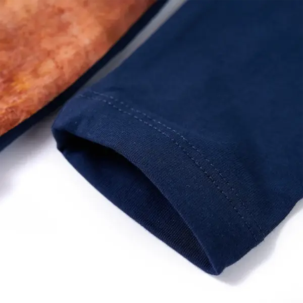 Pikkade varrukatega laste kleit hobusepildiga, tumesinine, suurus 116 – 5