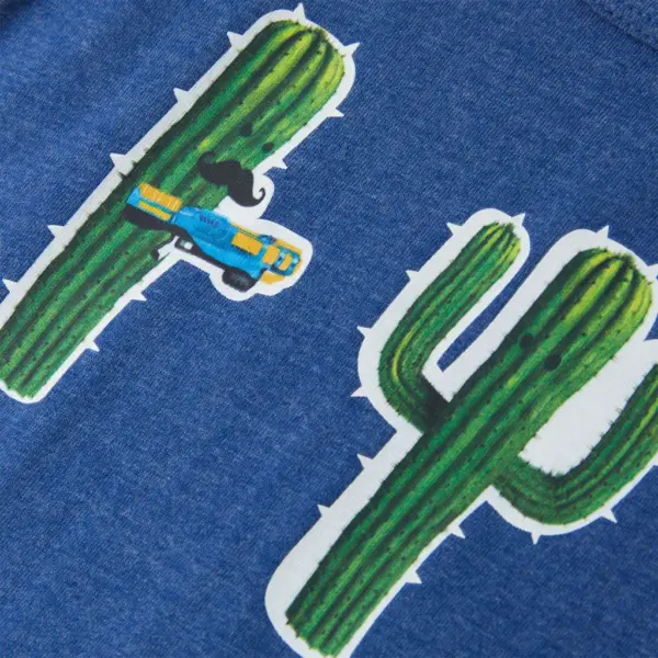 Laste maika kaktuse trükiga, tumesinine, suurus 116 – 4