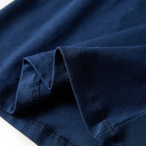 Pikkade varrukatega tumesinine lastesärk luigetrükiga, suurus 116 – 7