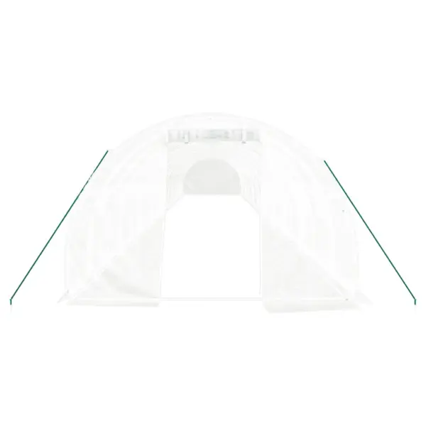 Tunnelkasvuhoone PE kattega, tsingitud terasraamiga, valge, 60 m², 20 x 3 x 2 m – 4
