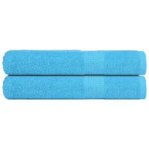 Türkiissinine rätikukomplekt FROGN, 2 tk, 100 x 200 cm, 100% puuvill, 360 g/m²
