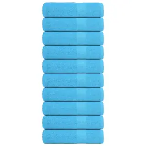 Käterätikute komplekt FROGN, türkiissinine, 10 tk, 50 x 100 cm, 100% puuvill, 360 g/m²