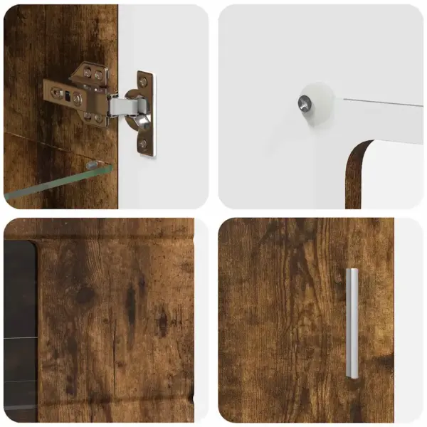 TV-kapikomplekt Florin sahtlite ja seinakappidega, suitsetatud tamm, tehispuit, TV-kapp 150 cm – 11