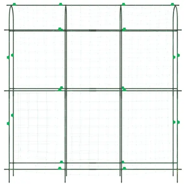 U-kujuline aiavõre ronitaimedele, PE-kattega teras, 3 tk, roheline, 181 x 31 x 182,5 cm – 5