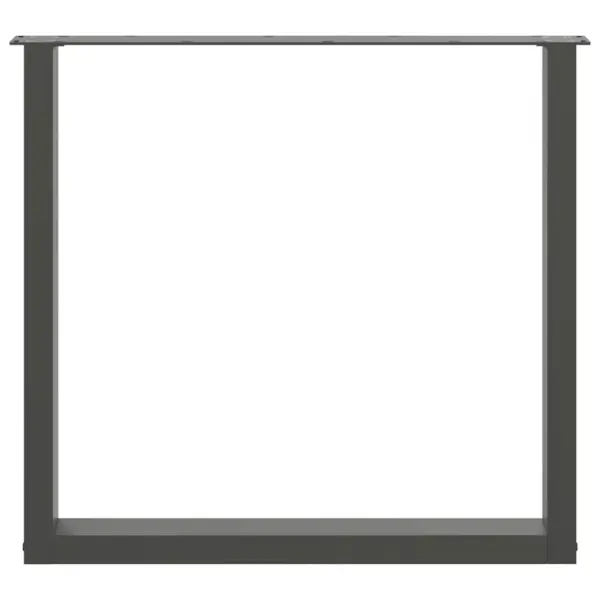 U-kujulised söögilaua jalad reguleeritavate tasandajatega, 3 tk, antratsiithall pulbervärvitud teras, 80 x (72–73) cm – 5