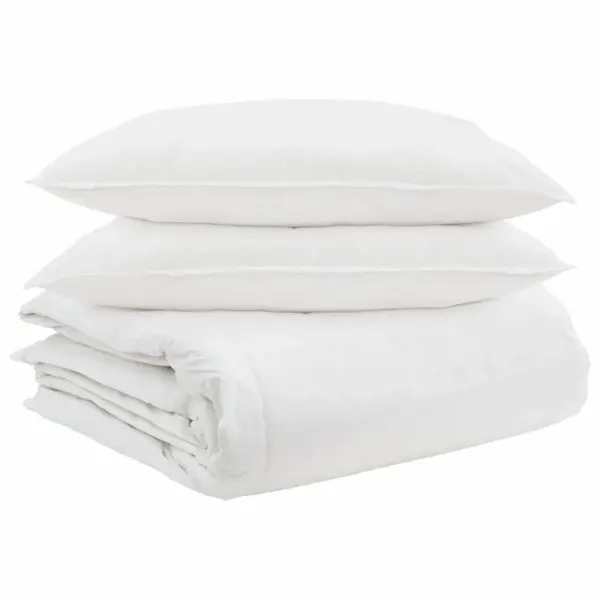 Udusulgedest teki ja padjade komplekt, 3-osaline, valge, 200 x 200 cm – 2