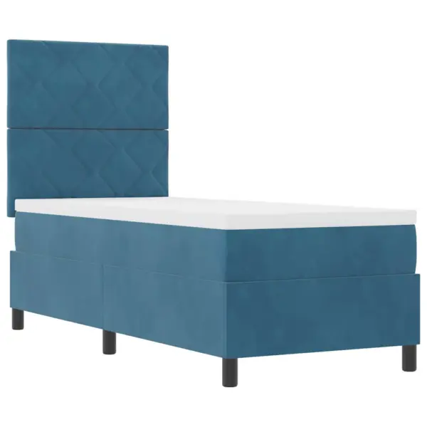 Ühe inimese kontinentaalvoodi madratsiga, tumesinine, 80 x 200 cm – 5