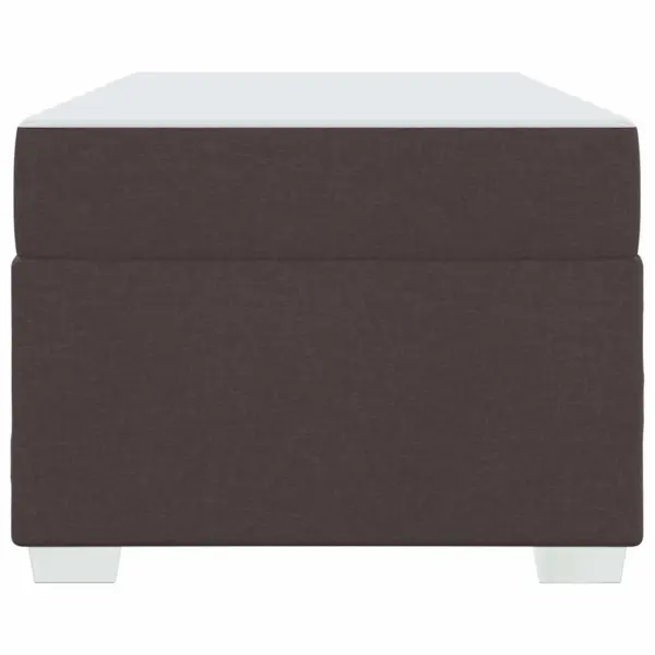 Ühe inimese voodi madratsiga, tumepruun kangas, tehispuidust raam, 90 x 200 cm – 5