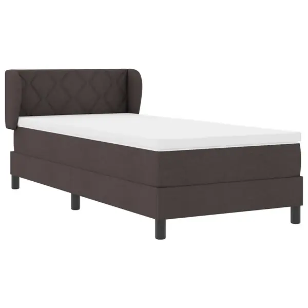 Üheinimese boxspring-voodi madratsiga, tumepruun, 90 x 200 cm – 5