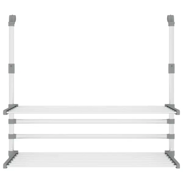 Uksele kinnitatav alumiiniumist pesukuivatusrest, hõbedane, 89 x 25 x (60–95) cm – 3