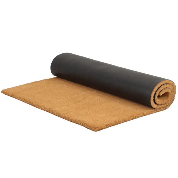 Uksematt flokeeritud kookoskiududest, naturaalne, libisemiskindla PVC alusega, 80 x 100 cm – 2