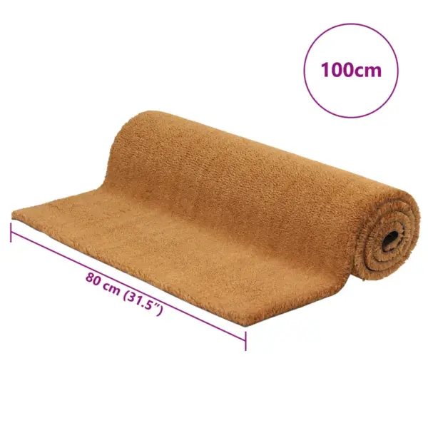 Uksematt flokeeritud kookoskiududest, naturaalne, libisemiskindla PVC alusega, 80 x 100 cm – 5
