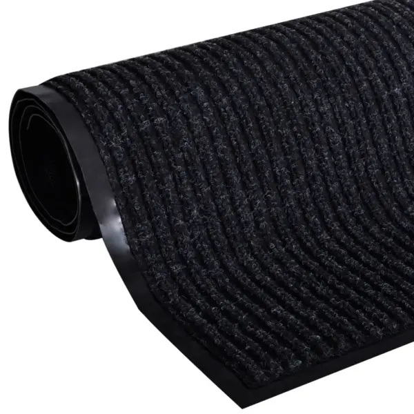 Uksematt PVC-tagusega, must, 117 x 220 cm – 2