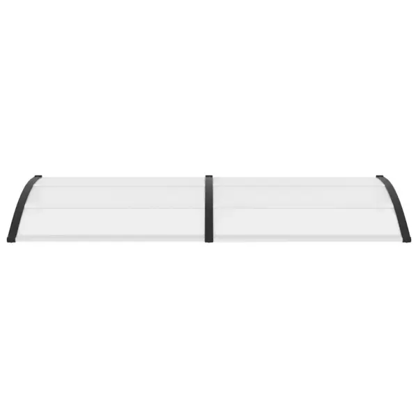Uksevarikatus, mustad toed ja läbipaistev polükarbonaat, 240 x 75 cm – 4