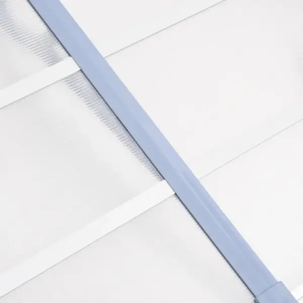 Uksevarikatus polükarbonaadist, hall ja läbipaistev, 358,5 x 90 cm – 5