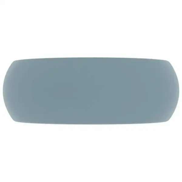 Ümar keraamiline valamu, matt helesinine, kapi peale, 40 x 15 cm – 3