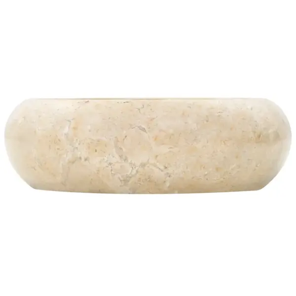 Ümar marmorvalamu, kreemjasvalge, 40 x 12 cm – 2