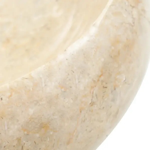 Ümar marmorvalamu, kreemjasvalge, 40 x 12 cm – 6