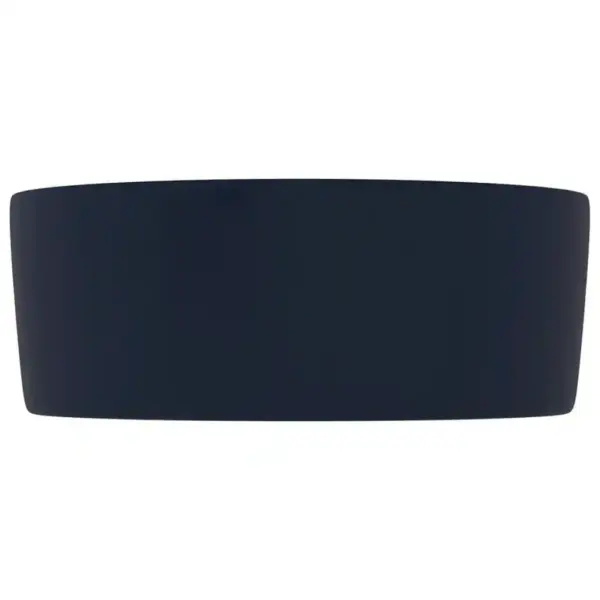 Ümar keraamiline valamu, matt tumesinine, 40 x 15 cm, kapi peale – 3